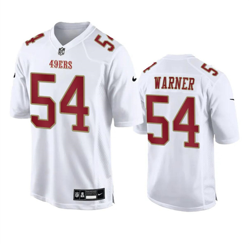 Men's White San Francisco 49ers #54 Fred Warner Fashion Vapor Untouchable Limited Stitched Football Jersey