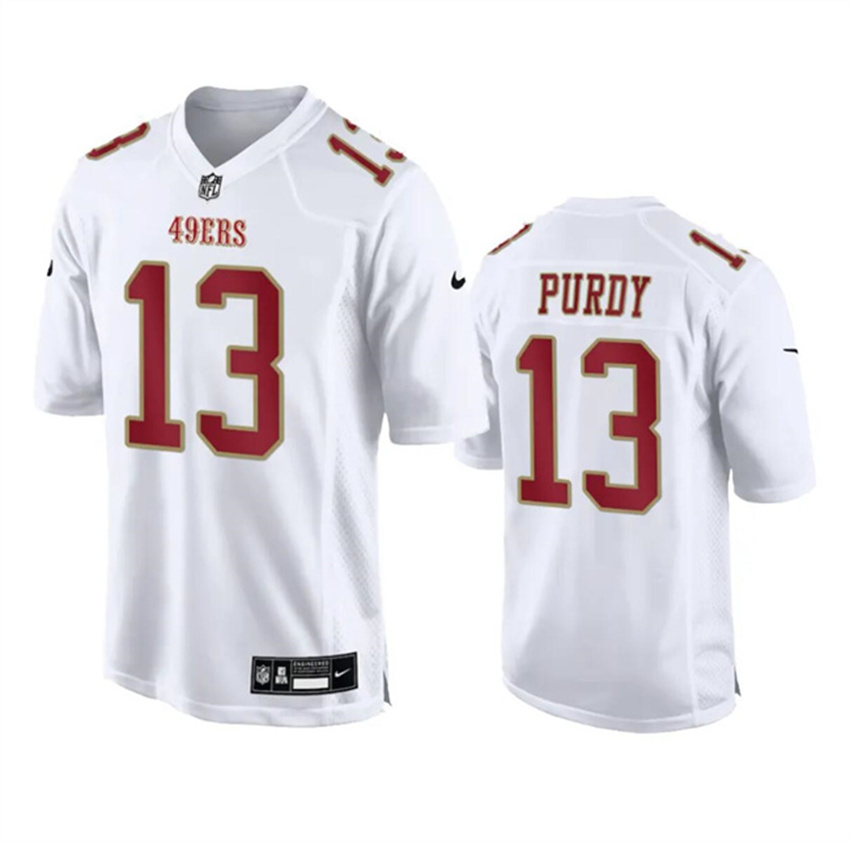 Men's White San Francisco 49ers #13 Brock Purdy Fashion Vapor Untouchable Limited Stitched Football Jersey