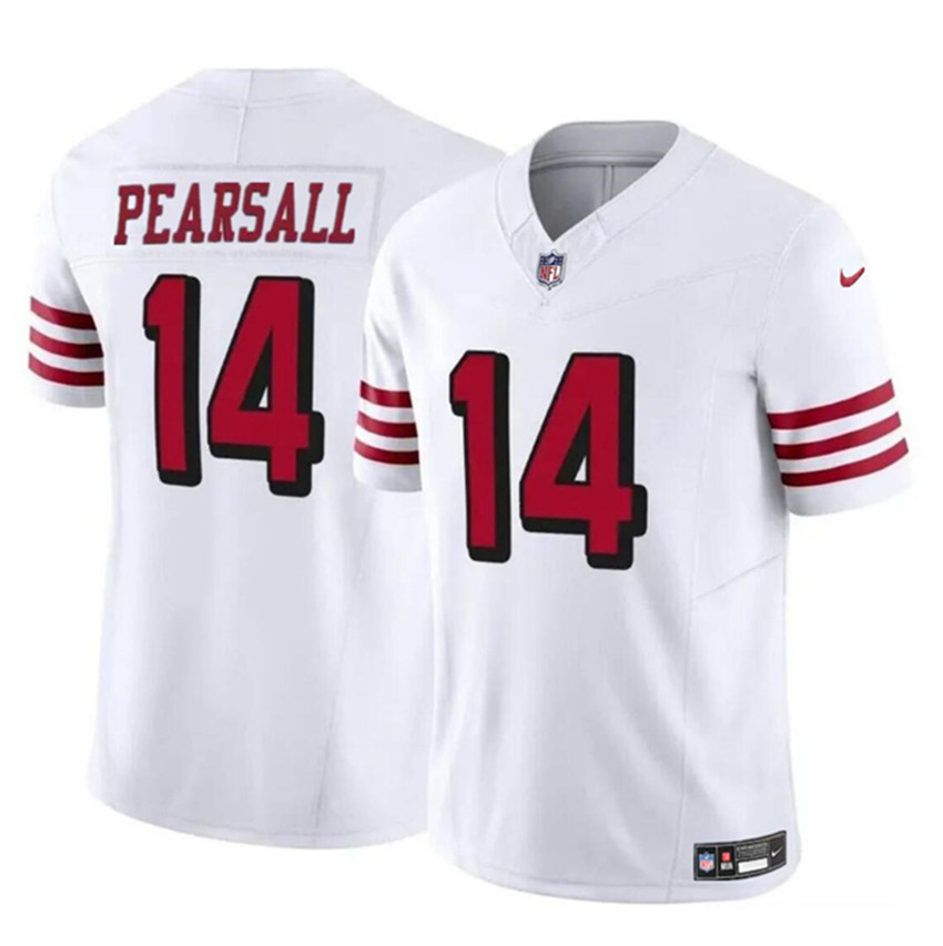Men's White San Francisco 49ers #14 Ricky Pearsall New 2024 Draft F.U.S.E. Vapor Untouchable Limited Stitched Football Jersey