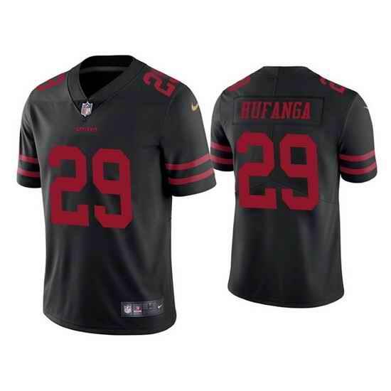 Men's Black San Francisco 49ers #29 Talanoa Hufanga Vapor Untouchable Stitched Jersey