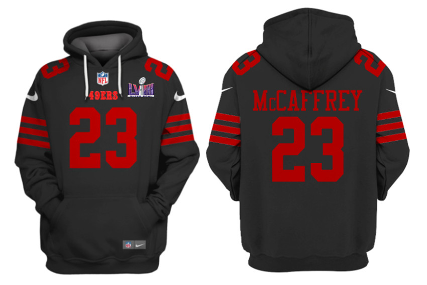 Men's Black San Francisco 49ers Active Player Custom Super Bowl LVIII Alternate Pullover Hoodie