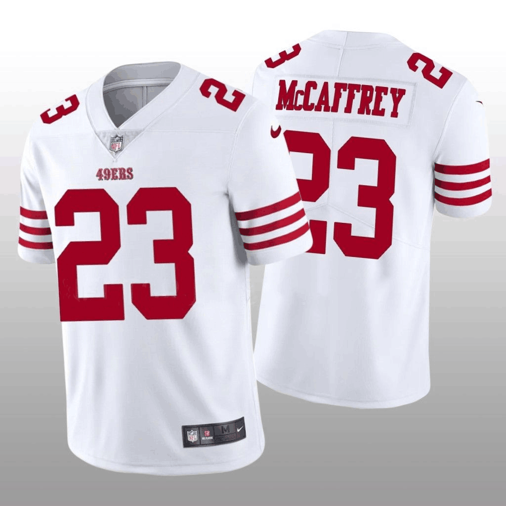 Men's White San Francisco 49ers #23 Christian McCaffrey 2022 Vapor Untouchable Limited Stitched Football Jersey