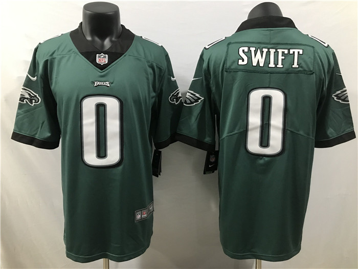 Men's Green Philadelphia Eagles #0 D'Andre Swift 2023 Draft Vapor Limited Stitched Football Jersey