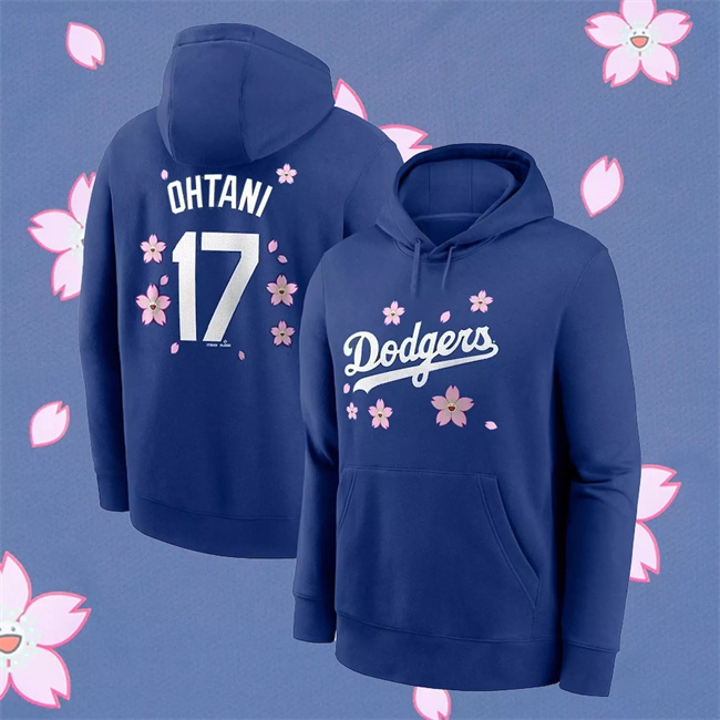 Men's Royal Los Angeles Dodgers #17 Shohei Ohtani 2025 Tokyo Series Pullover Hoodie