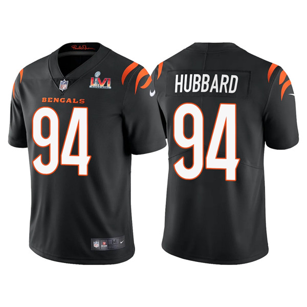 Men's Black Cincinnati Bengals #94 Sam Hubbard 2022  Super Bowl LVI Vapor Limited Stitched