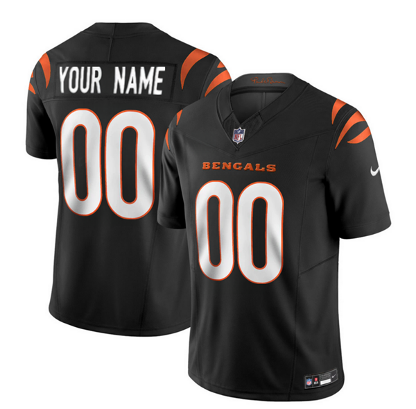 Men's Black Cincinnati Bengals Active Player Custom 2023 F.U.S.E. Vapor Untouchable Limited Stitched Jersey