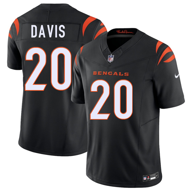 Men's Black Cincinnati Bengals #20 Tacario Davis 2026 Draft F.U.S.E. Vapor Untouchable Limited Stitched Football Jersey