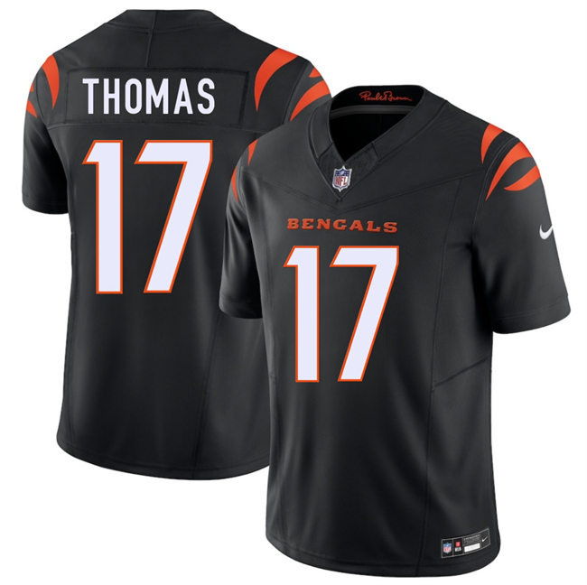 Men's Black Cincinnati Bengals #17 Noah Thomas 2026 Draft F.U.S.E. Vapor Untouchable Limited Stitched Football Jersey