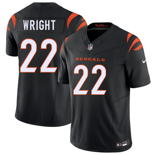 Men's Black Cincinnati Bengals #22 Ceyair Wright 2026 Draft F.U.S.E. Vapor Untouchable Limited Stitched Football Jersey