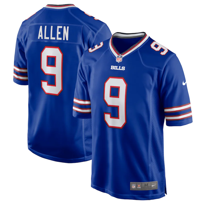 Men's Blue Buffalo Bills #9 Kyle Allen Stitched Game Jersey