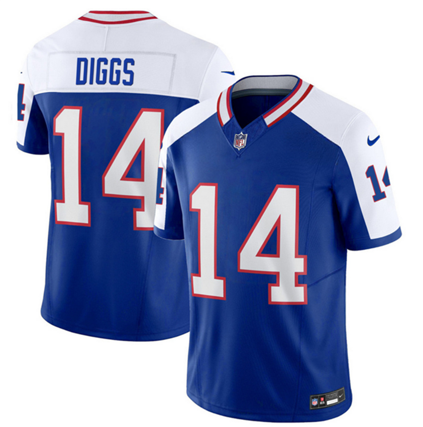 Men's Blue/White Buffalo Bills #14 Stefon Diggs 2023 F.U.S.E. Throwback Vapor Untouchable Limited Stitched Jersey