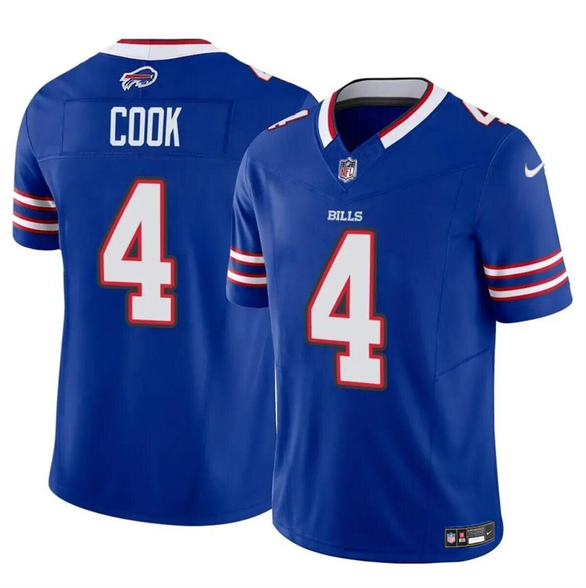 Men's Blue Buffalo Bills #4 James Cook 2023 F.U.S.E. Vapor Untouchable Limited Stitched Football Jersey