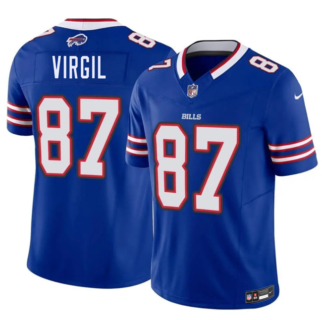 Men's Blue Buffalo Bills #87 Jalen Virgil 2026 F.U.S.E. Vapor Untouchable Limited Stitched Football Jersey