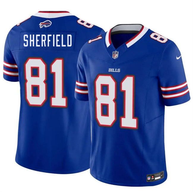 Men's Blue Buffalo Bills #81 Trent Sherfield 2026 F.U.S.E. Vapor Untouchable Limited Stitched Football Jersey