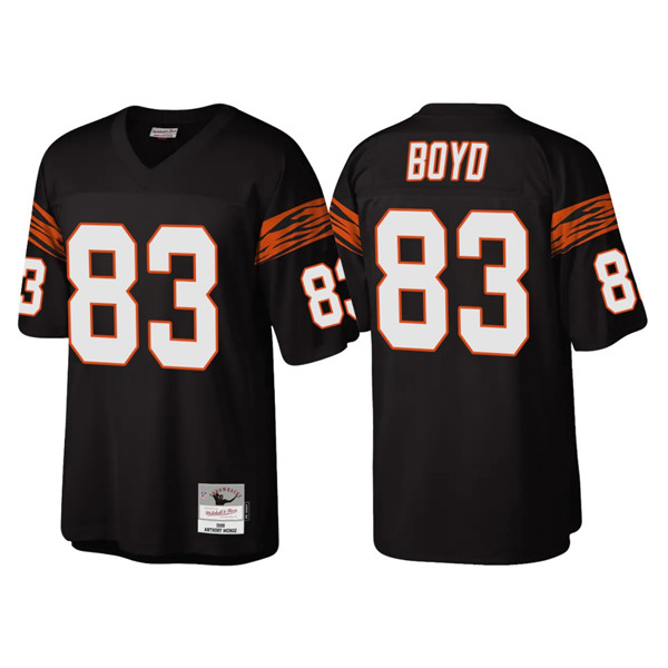 Men's Black Cincinnati Bengals #83 Tyler Boyd Throwback Legacy Stitched Jersey