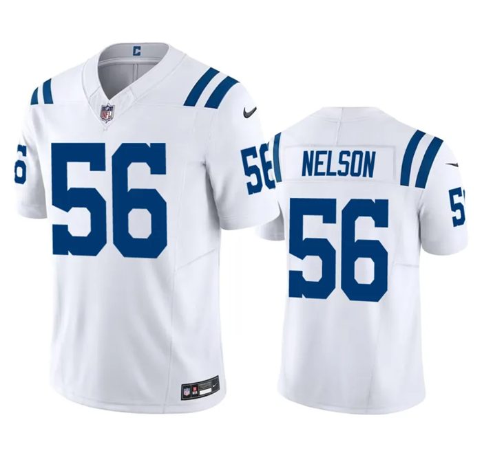 Men's White Indianapolis Colts #56 Quenton Nelson 2023 F.U.S.E Vapor Untouchable Stitched Football Jersey