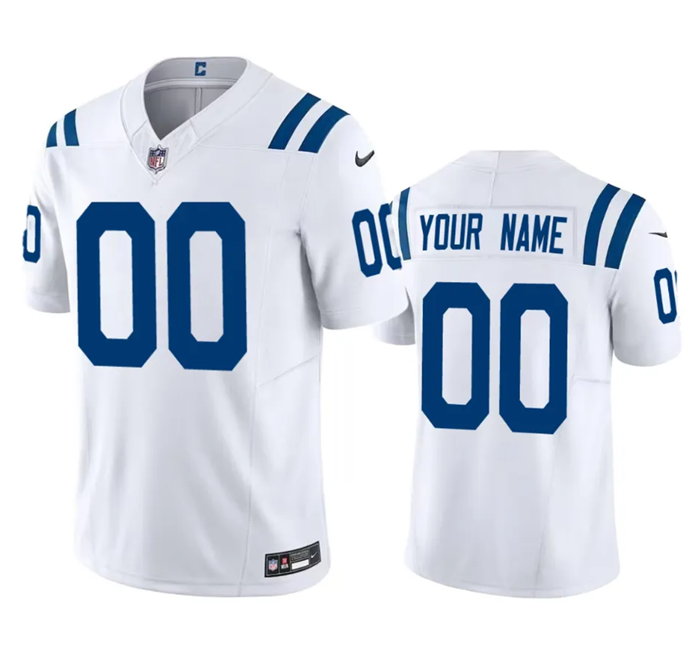 Men's White Indianapolis Colts Active Player Custom 2023 F.U.S.E Vapor Untouchable Stitched Football Jersey
