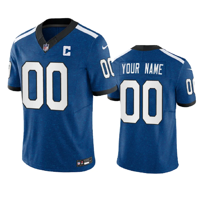 Men's Royal Indianapolis Colts Active Player Custom 2023 F.U.S.E. Indiana Nights Limited Stitched Football Jersey