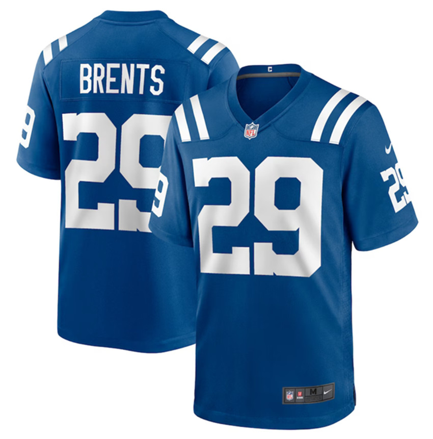 Men's Blue Indianapolis Colts #29 JuJu Brents Stitched Football Game Jersey