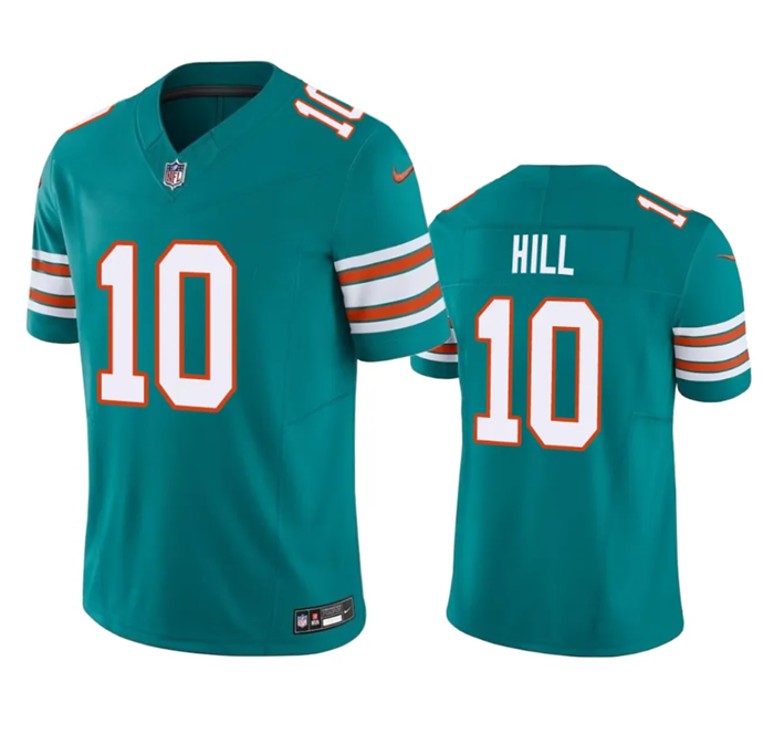 Men's Aqua Miami Dolphins #10 Tyreek Hill 2023 F.U.S.E Vapor Limited Stitched Football Jersey