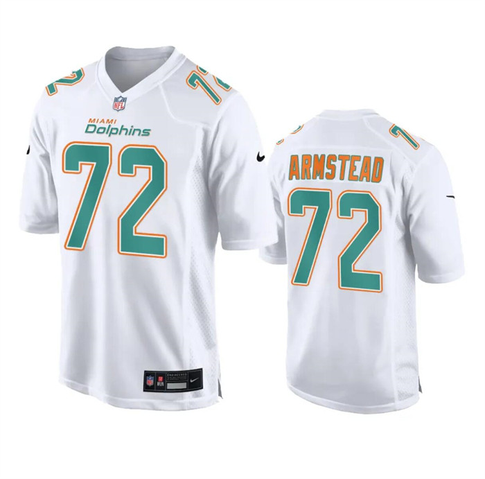 Men's White Miami Dolphins #72 Terron Armstead Fashion Vapor Untouchable Stitched Football Jersey