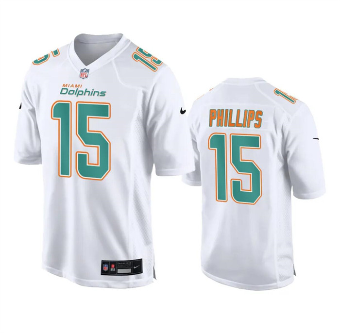 Men's White Miami Dolphins #15 Jaelan Phillips Fashion Vapor Untouchable Stitched Football Jersey