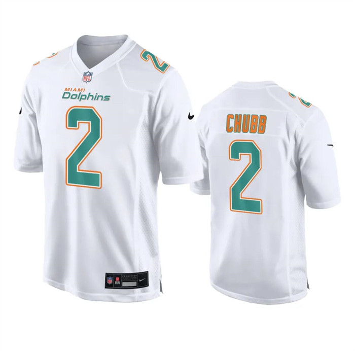 Men's White Miami Dolphins #2 Bradley Chubb Fashion Vapor Untouchable Stitched Football Jersey