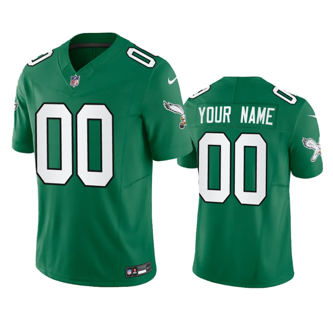 Men's Green Philadelphia Eagles Active Player Custom 2023 F.U.S.E. Vapor Untouchable Stitched Football Jersey
