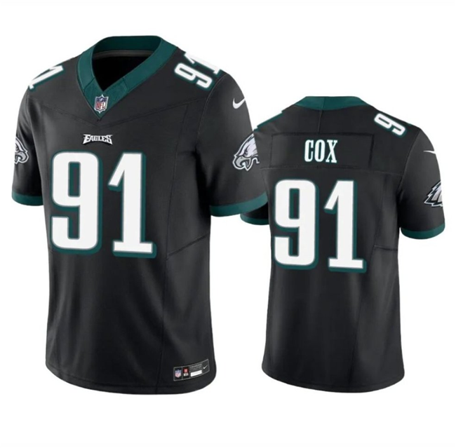 Men's Black Philadelphia Eagles #91 Fletcher Cox 2023 F.U.S.E. Vapor Untouchable Limited Stitched Game Jersey