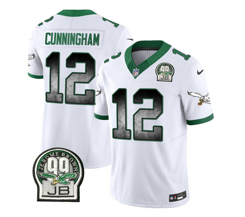 Men's White Philadelphia Eagles #12 Randall Cunningham 2023 F.U.S.E. Throwback Vapor Untouchable Limited Stitched Football Jersey
