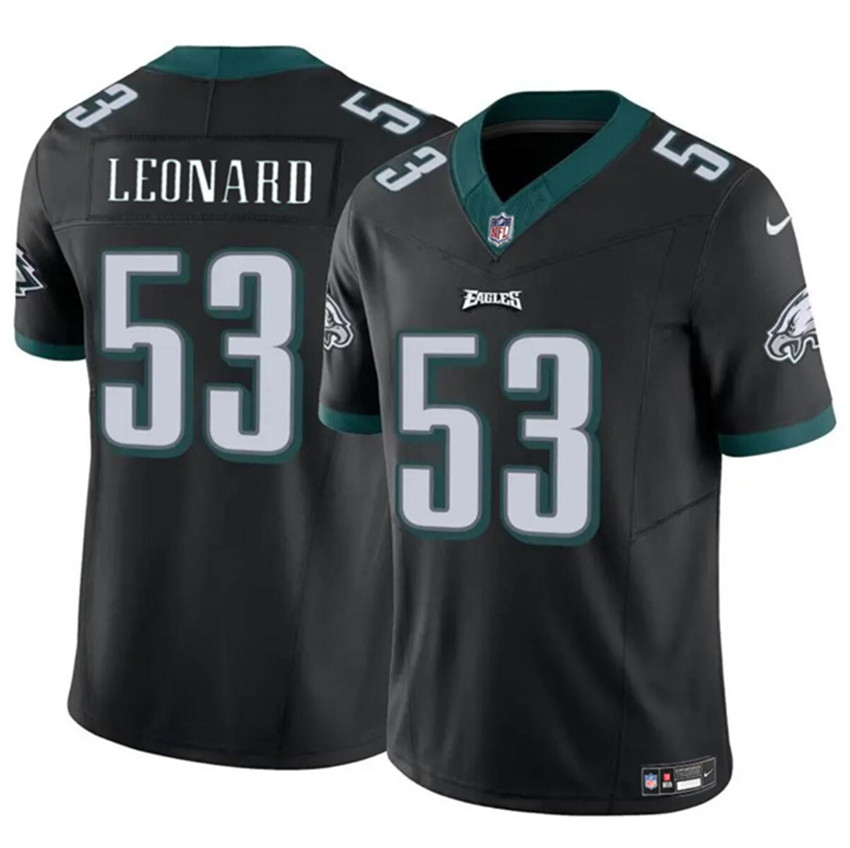Men's Black Philadelphia Eagles #53 Shaquille Leonard 2023 F.U.S.E. Vapor Untouchable Limited Stitched Football Jersey