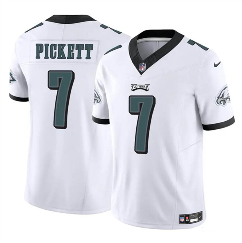 Men's White Philadelphia Eagles #7 Kenny Pickett 2023 F.U.S.E Vapor Untouchable Limited Stitched Football Jersey