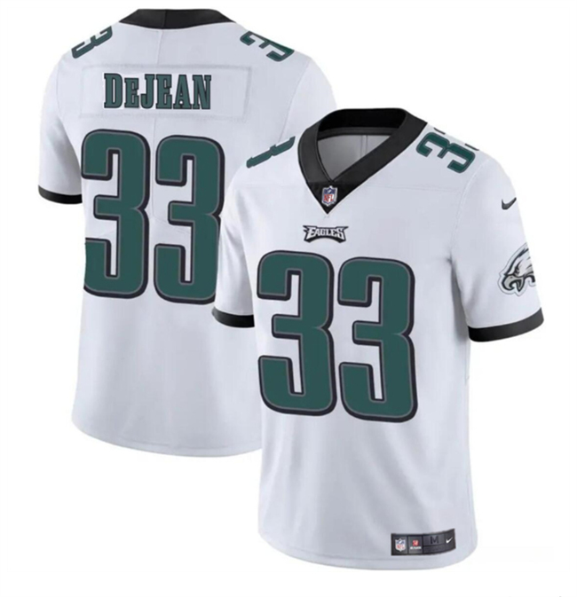 Men's White Philadelphia Eagles #33 Cooper DeJean 2024 Draft Vapor Untouchable Limited Stitched Football Jersey