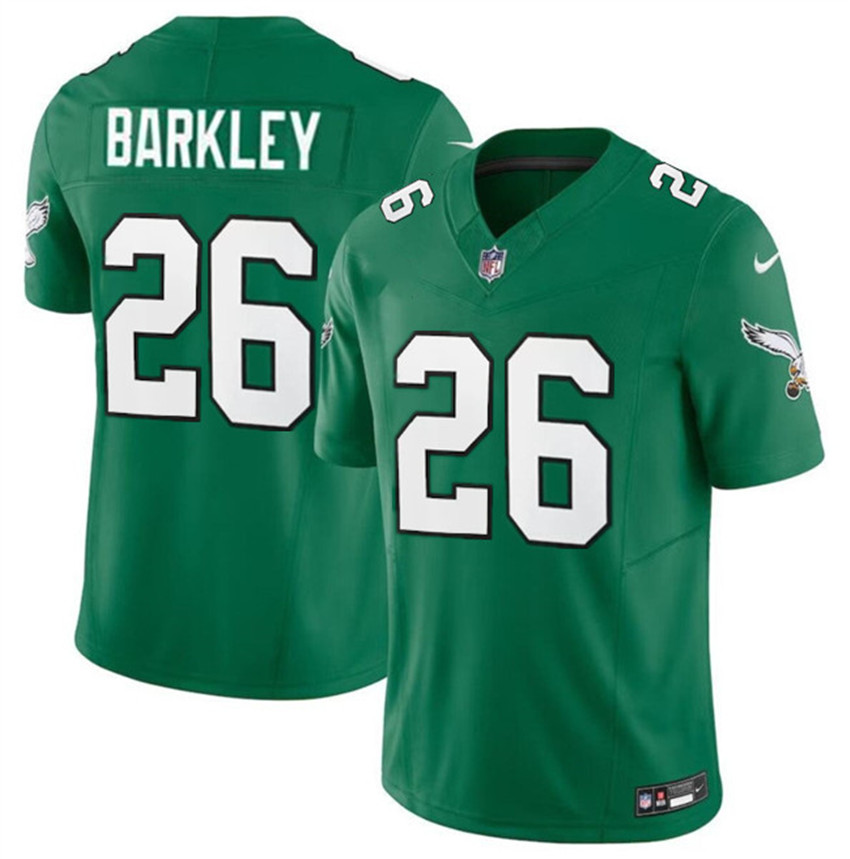 Men's Green Philadelphia Eagles #26 Saquon Barkley 2023 F.U.S.E. Vapor Untouchable Limited Throwback Stitched Football Jersey