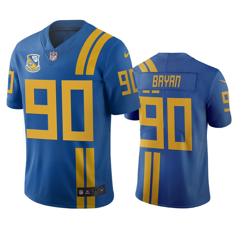 Jacksonville Jaguars #90 Taven Bryan Royal Vapor Limited City Edition NFL Jersey