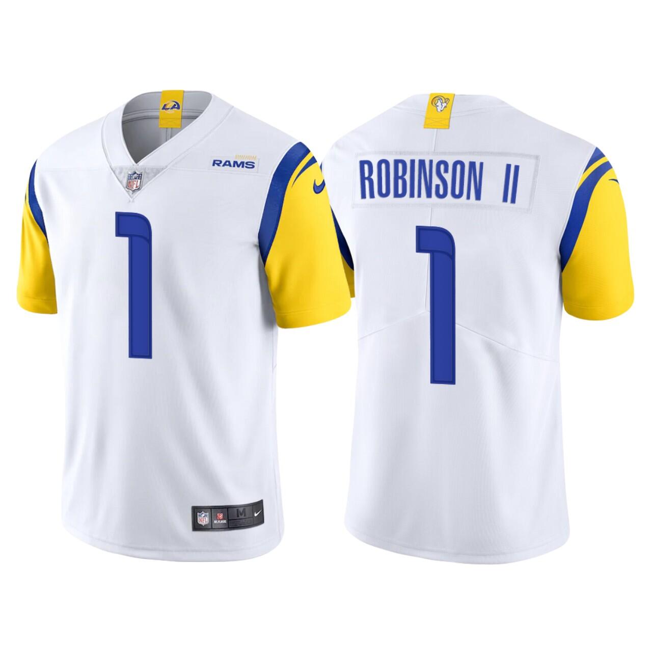 Men's White Los Angeles Rams #1 Allen Robinson II Vapor Untouchable Limited Stitched Football Jerse