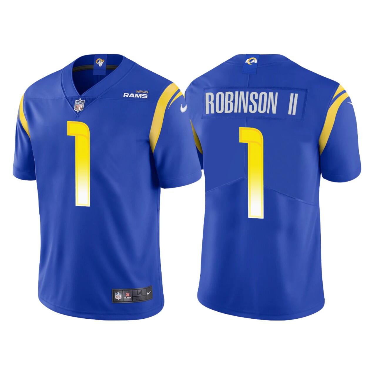 Men's Blue Los Angeles Rams #1 Allen Robinson II Vapor Untouchable Limited Stitched Football Jerse