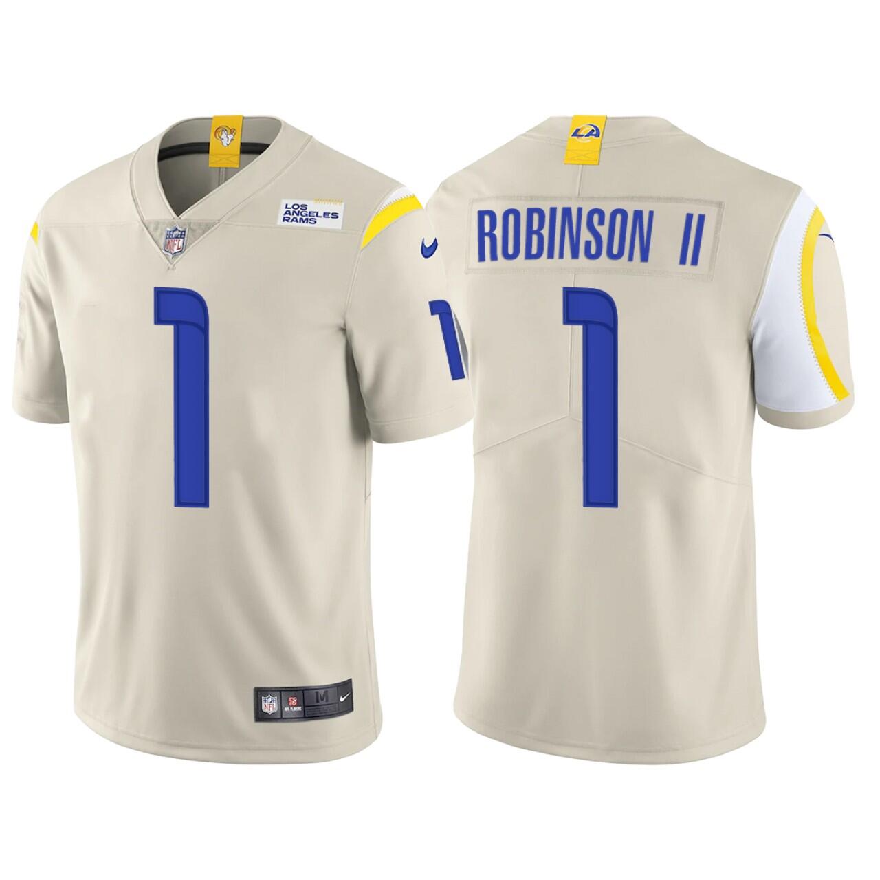 Men's Bone Los Angeles Rams #1 Allen Robinson II Vapor Untouchable Limited Stitched Jersey