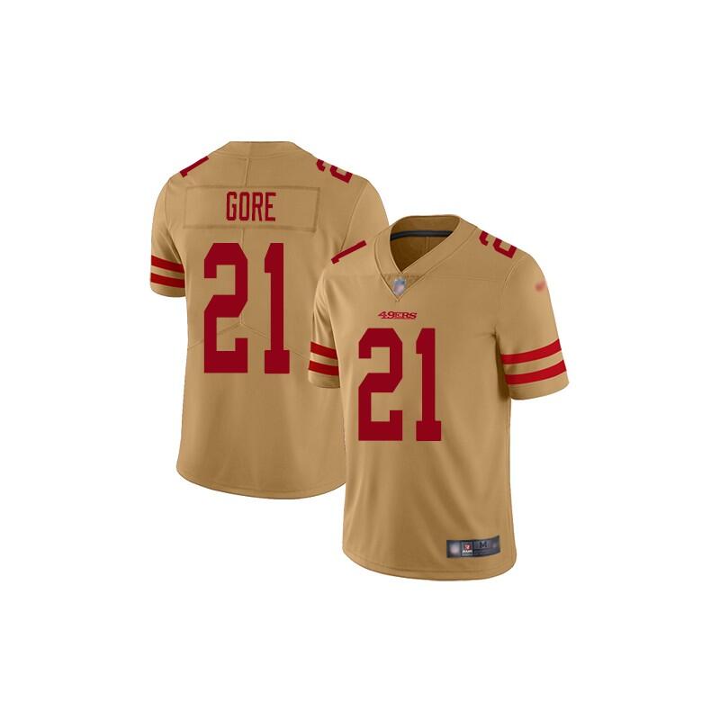 Men's Gold San Francisco 49ers #21 Frank Gore Vapor Untouchable Limited Stitched Jersey