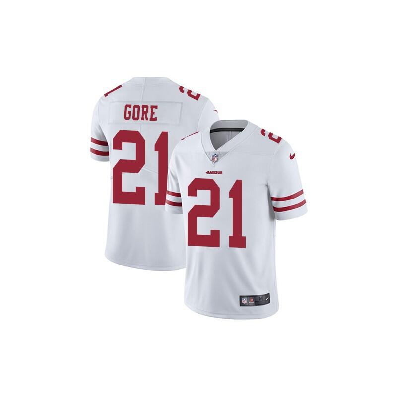 Men's White San Francisco 49ers #21 Frank Gore Vapor Untouchable Limited Stitched Jersey