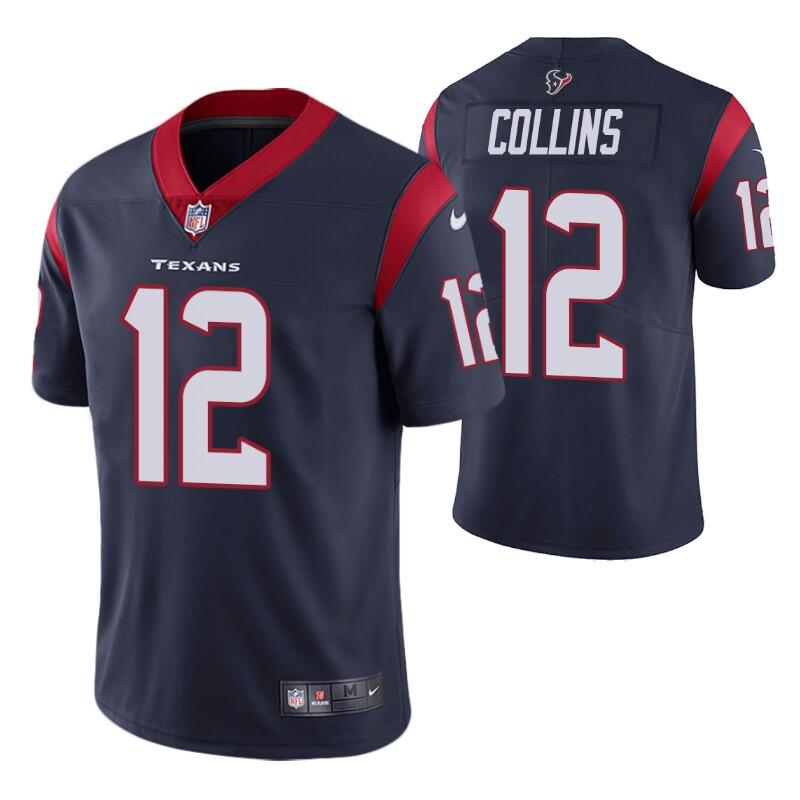 Men's Navy Houston Texans #12 Nico Collins Vapor Untouchable Limited Stitched Jersey