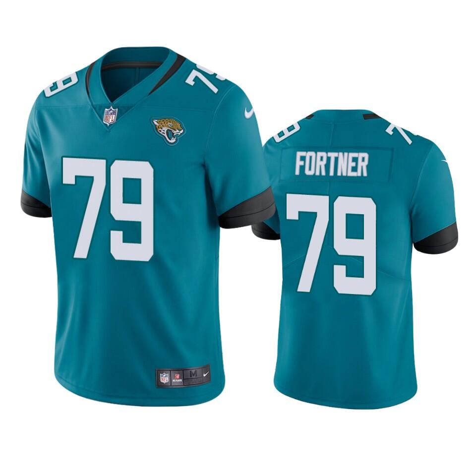 Men's Teal Jacksonville Jaguars #79 Luke Fortner Vapor Untouchable Limited Stitched Jersey