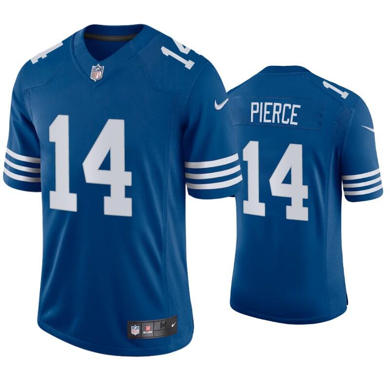 Men's Blue Indianapolis Colts #14 Alec Pierce Stitched Football Jersey