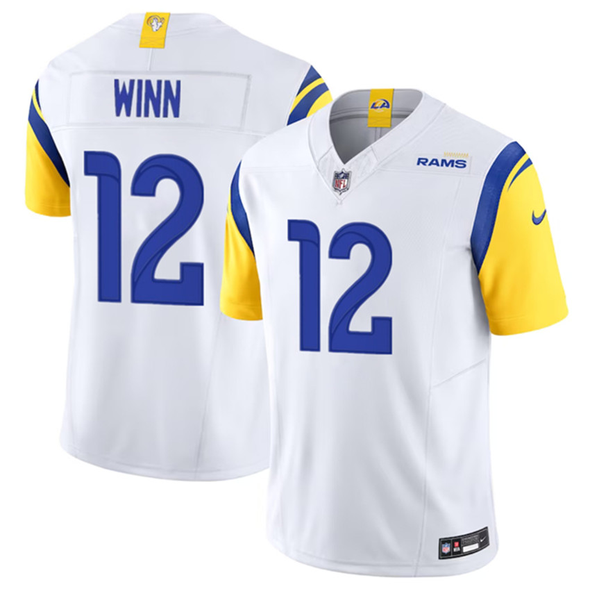 Men's White Los Angeles Rams #12 Dresser Winn 2023 F.U.S.E. Vapor Untouchable Stitched Football Jersey