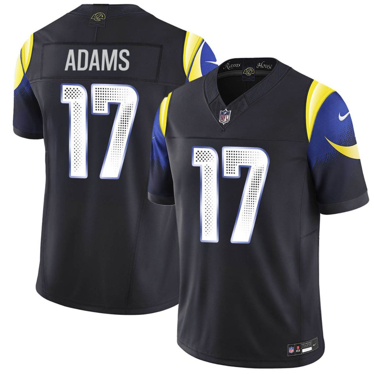 Men's Black Los Angeles Rams #17 Davante Adams 2025 F.U.S.E. “Rivalries” Vapor Limited Stitched Football Jersey