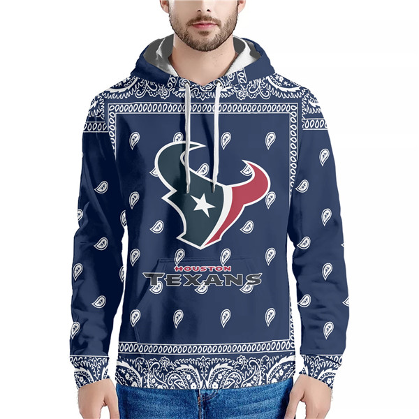 Men's Navy Houston Texans Pullover Hoodie