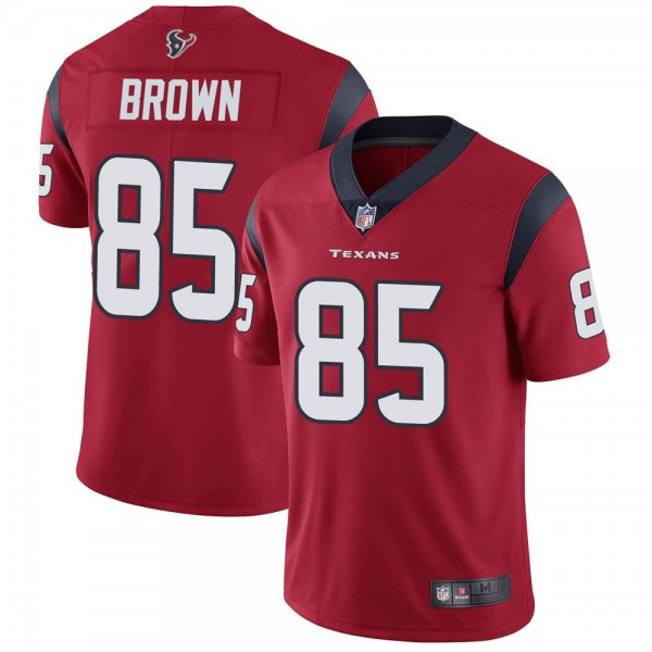 Men's Red Houston Texans #85 Pharaoh Brown Vapor Untouchable Limited Stitched Jersey