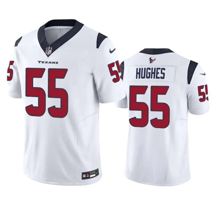 Men's White Houston Texans #55 Jerry Hughes 2023 F.U.S.E Vapor Untouchable Stitched Football Jersey
