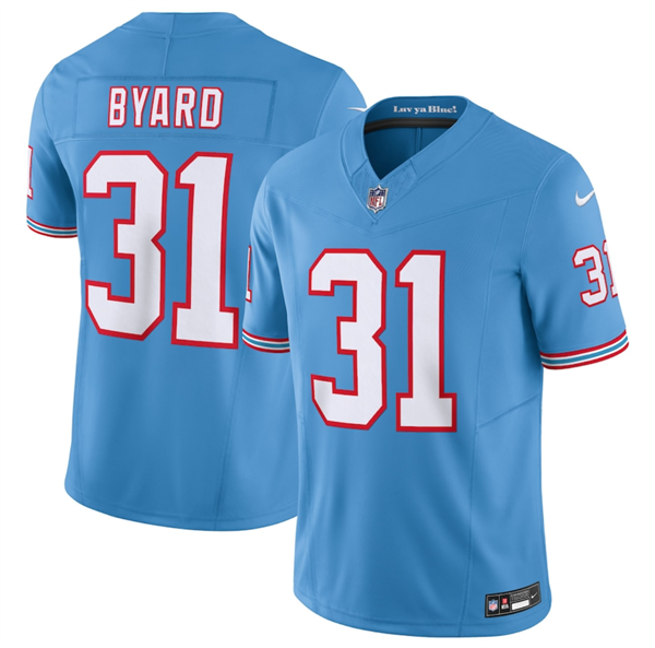 Men's Light Blue Tennessee Titans #31 Kevin Byard 2023 F.U.S.E. Vapor Limited Throwback Stitched Football Jersey
