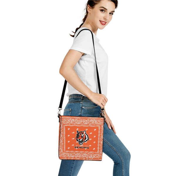 Cincinnati Bengals PU Leather Bucket Handbag 001